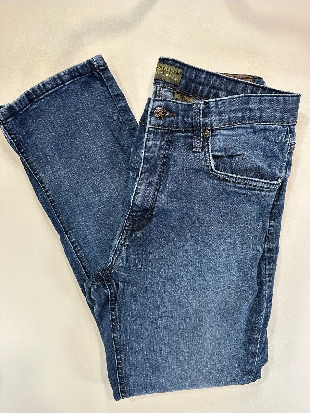Urban Star Men's Relaxed Fit Straight Leg Stretch Jeans Blue 34x30